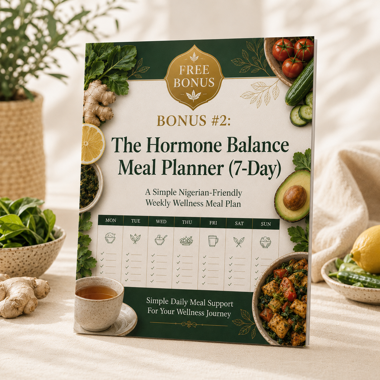 The Hormone Balance Meal Planner &mdash; Bonus PDF Mockup
