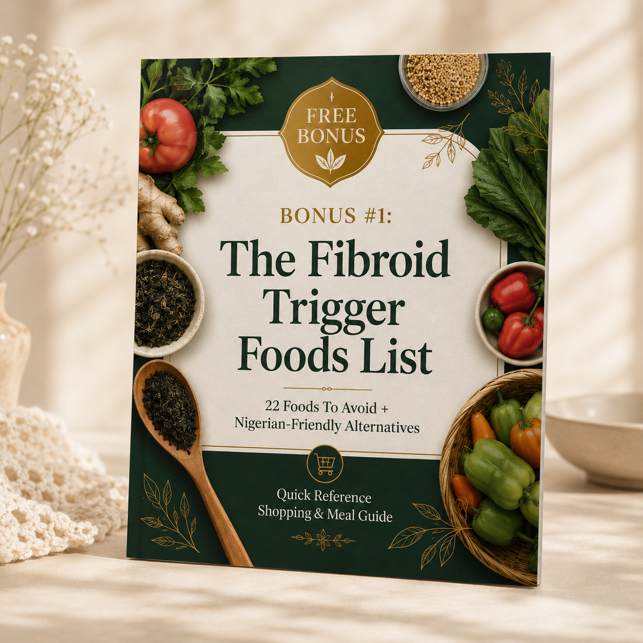 The Fibroid Trigger Foods List &mdash; Bonus PDF Mockup